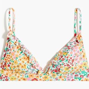 J. Crew French bikini top with ruffles